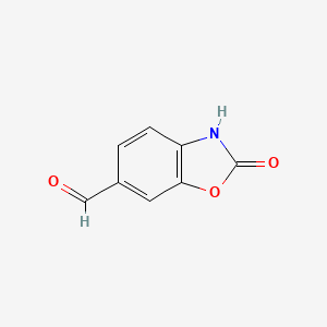 molecular formula C8H5NO3 B1348322 5-苯并恶唑甲醛，2,3-二氢-2-氧代- CAS No. 54903-15-0