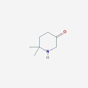 molecular formula C7H13NO B13483498 6,6-Dimethylpiperidin-3-one 