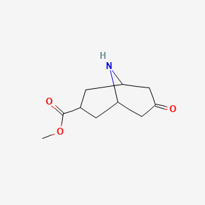 molecular formula C10H15NO3 B13483520 methyl 7-oxo-9-azabicyclo[3.3.1]nonane-3-carboxylate 