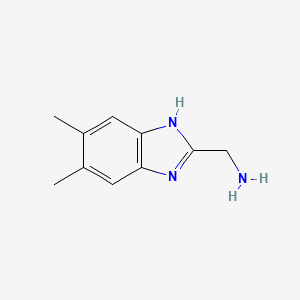 molecular formula C10H13N3 B1348354 (5,6-Dimethyl-1H-benzo[d]imidazol-2-yl)methanamine CAS No. 89219-03-4