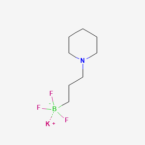 molecular formula C8H16BF3KN B13483543 Potassium trifluoro(3-(piperidin-1-yl)propyl)borate 