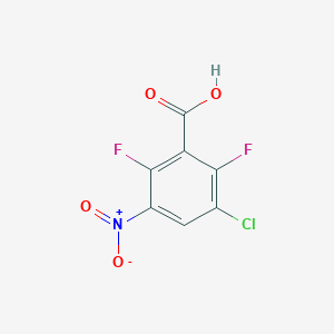 molecular formula C7H2ClF2NO4 B13483619 3-Chloro-2,6-difluoro-5-nitrobenzoic acid 
