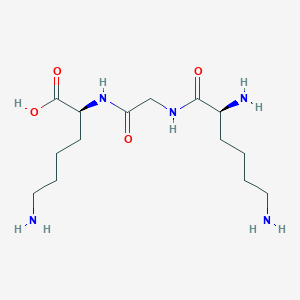 molecular formula C14H29N5O4 B1348373 L-Lysine, L-lysylglycyl- CAS No. 57625-90-8