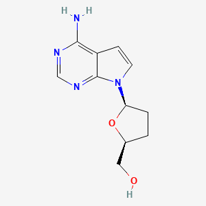 molecular formula C11H14N4O2 B1348378 7-Deaza-2',3'-dideoxyadenosine CAS No. 40627-30-3