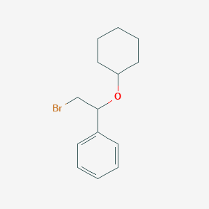 molecular formula C14H19BrO B13483806 (2-Bromo-1-(cyclohexyloxy)ethyl)benzene 