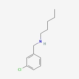 molecular formula C12H18ClN B1348382 Benzenemethanamine, 3-chloro-N-pentyl- CAS No. 90389-90-5