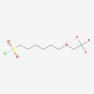 molecular formula C8H14ClF3O3S B13483833 6-(2,2,2-Trifluoroethoxy)hexane-1-sulfonyl chloride 