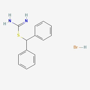 molecular formula C14H15BrN2S B1348384 [(Diphenylmethyl)sulfanyl]methanimidamide hydrobromide CAS No. 90280-15-2