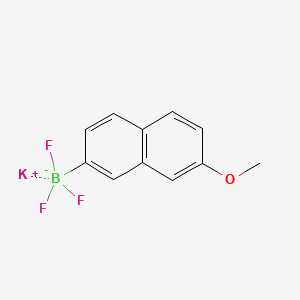 molecular formula C11H9BF3KO B13483847 Potassium trifluoro(7-methoxynaphthalen-2-yl)borate 