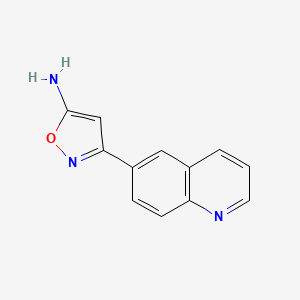 molecular formula C12H9N3O B13483860 3-(Quinolin-6-yl)-1,2-oxazol-5-amine 