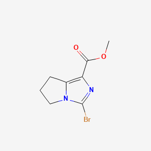 molecular formula C8H9BrN2O2 B13483875 methyl 3-bromo-5H,6H,7H-pyrrolo[1,2-c]imidazole-1-carboxylate 