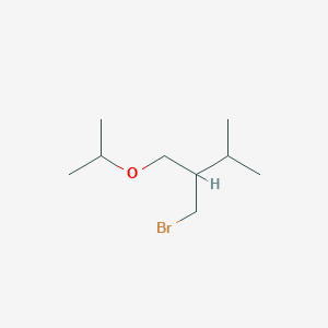 molecular formula C9H19BrO B13483910 1-Bromo-2-(isopropoxymethyl)-3-methylbutane 