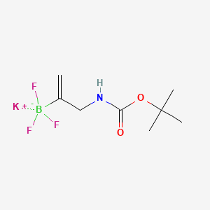 molecular formula C8H14BF3KNO2 B13483934 Potassium (3-((tert-butoxycarbonyl)amino)prop-1-en-2-yl)trifluoroborate 