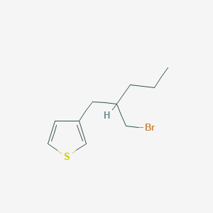 molecular formula C10H15BrS B13483950 3-(2-(Bromomethyl)pentyl)thiophene 