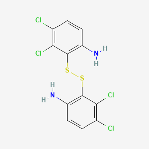 molecular formula C12H8Cl4N2S2 B13483959 2-[(6-Amino-2,3-dichlorophenyl)disulfanyl]-3,4-dichloroaniline 