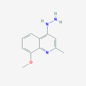 molecular formula C11H13N3O B1348396 4-Hydrazino-8-methoxy-2-methylquinoline CAS No. 49612-19-3