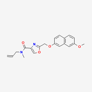 molecular formula C20H20N2O4 B13483967 2-{[(7-Methoxynaphthalen-2-YL)oxy]methyl}-N-methyl-N-(prop-2-EN-1-YL)-1,3-oxazole-4-carboxamide 