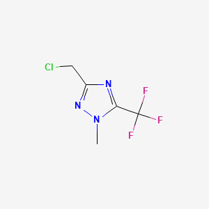 molecular formula C5H5ClF3N3 B13483968 3-(chloromethyl)-1-methyl-5-(trifluoromethyl)-1H-1,2,4-triazole 