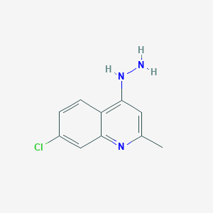 molecular formula C10H10ClN3 B1348397 7-Chloro-4-hydrazinyl-2-methylquinoline CAS No. 97892-66-5