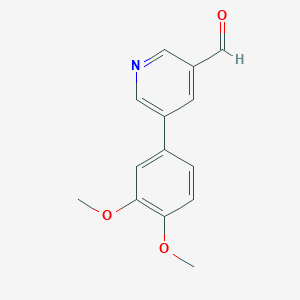 molecular formula C14H13NO3 B13483983 5-(3,4-Dimethoxyphenyl)pyridine-3-carbaldehyde 