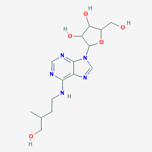 2-(Hydroxymethyl)-5-[6-[(4-hydroxy-3-methylbutyl)amino]purin-9-yl]oxolane-3,4-diol