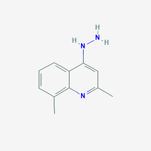 molecular formula C11H13N3 B1348403 4-Hydrazino-2,8-dimethylquinoline CAS No. 49612-06-8