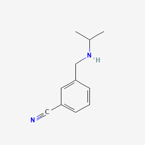 molecular formula C11H14N2 B1348405 3-((Isopropylamino)methyl)benzonitrile CAS No. 90389-99-4