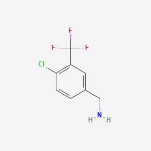 molecular formula C8H7ClF3N B1348406 4-Chloro-3-(trifluoromethyl)benzylamine CAS No. 62039-92-3