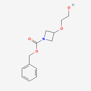 molecular formula C13H17NO4 B13484061 Benzyl 3-(2-hydroxyethoxy)azetidine-1-carboxylate 