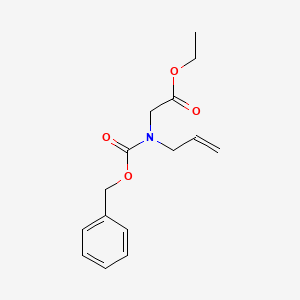 molecular formula C15H19NO4 B13484070 Ethyl 2-{[(benzyloxy)carbonyl](prop-2-en-1-yl)amino}acetate 