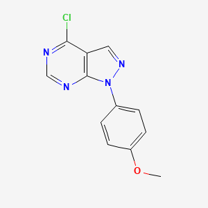 molecular formula C12H9ClN4O B1348411 4-chloro-1-(4-methoxyphenyl)-1H-pyrazolo[3,4-d]pyrimidine CAS No. 650628-54-9