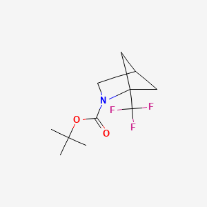 molecular formula C11H16F3NO2 B13484115 Tert-butyl 1-(trifluoromethyl)-2-azabicyclo[2.1.1]hexane-2-carboxylate 