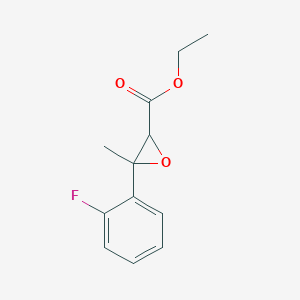 molecular formula C12H13FO3 B13484125 Ethyl 3-(2-fluorophenyl)-3-methyloxirane-2-carboxylate CAS No. 62351-38-6