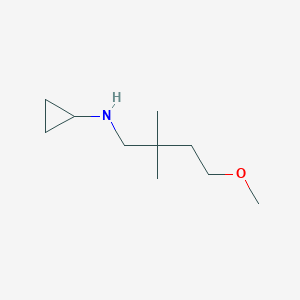 molecular formula C10H21NO B13484135 N-(4-methoxy-2,2-dimethylbutyl)cyclopropanamine 
