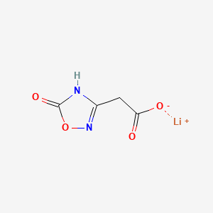 molecular formula C4H3LiN2O4 B13484138 Lithium(1+) 2-(5-oxo-4,5-dihydro-1,2,4-oxadiazol-3-yl)acetate 