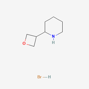 molecular formula C8H16BrNO B13484139 2-(Oxetan-3-yl)piperidine hydrobromide 