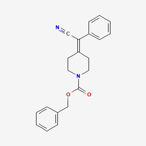 molecular formula C21H20N2O2 B13484167 Benzyl 4-[cyano(phenyl)methylidene]piperidine-1-carboxylate 