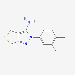 molecular formula C13H15N3S B1348417 2-(3,4-dimethylphenyl)-2,6-dihydro-4H-thieno[3,4-c]pyrazol-3-amine 