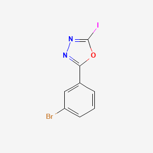 molecular formula C8H4BrIN2O B13484172 2-(3-Bromophenyl)-5-iodo-1,3,4-oxadiazole 