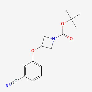 molecular formula C15H18N2O3 B13484175 Tert-butyl 3-(3-cyanophenoxy)azetidine-1-carboxylate 