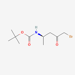 molecular formula C10H18BrNO3 B13484197 tert-butyl N-[(2R)-5-bromo-4-oxopentan-2-yl]carbamate 