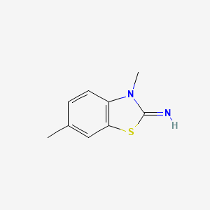 B1348420 3,6-Dimethyl-3H-benzothiazol-2-ylideneamine CAS No. 52853-54-0