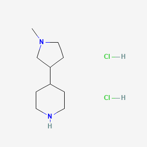 molecular formula C10H22Cl2N2 B13484212 4-(1-Methylpyrrolidin-3-yl)piperidine dihydrochloride 