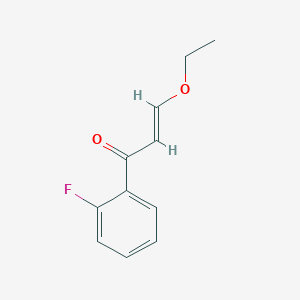 molecular formula C11H11FO2 B13484224 3-Ethoxy-1-(2-fluorophenyl)prop-2-en-1-one 