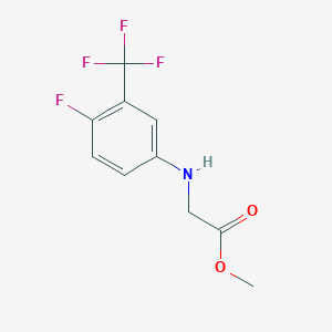 molecular formula C10H9F4NO2 B13484235 Methyl (4-fluoro-3-(trifluoromethyl)phenyl)glycinate 