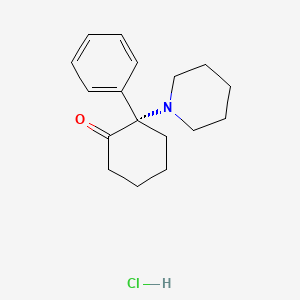 molecular formula C17H24ClNO B13484248 (2S)-2-phenyl-2-piperidin-1-ylcyclohexan-1-one;hydrochloride 