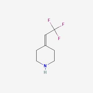 molecular formula C7H10F3N B13484259 4-(2,2,2-Trifluoroethylidene)piperidine 