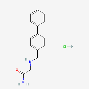 molecular formula C15H17ClN2O B13484299 2-[({[1,1'-Biphenyl]-4-yl}methyl)amino]acetamide hydrochloride 