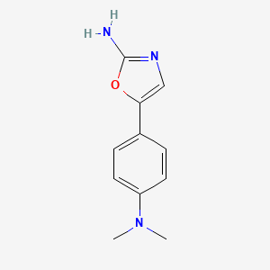 molecular formula C11H13N3O B13484320 5-(4-(Dimethylamino)phenyl)oxazol-2-amine 