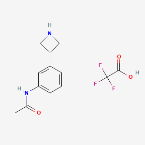 molecular formula C13H15F3N2O3 B13484390 N-[3-(azetidin-3-yl)phenyl]acetamide, trifluoroacetic acid 